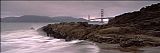 Unknown Waves Breaking on Rocks, Golden Gate Bridge painting